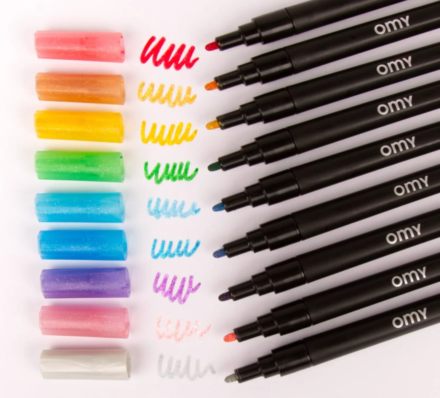 Marcadores glitter (9 unidades) Omy