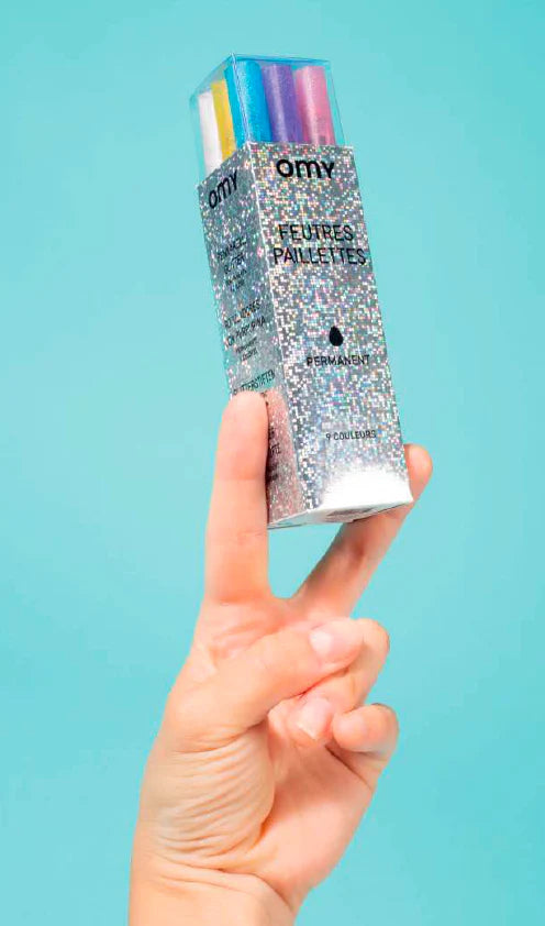 Marcadores glitter (9 unidades) Omy