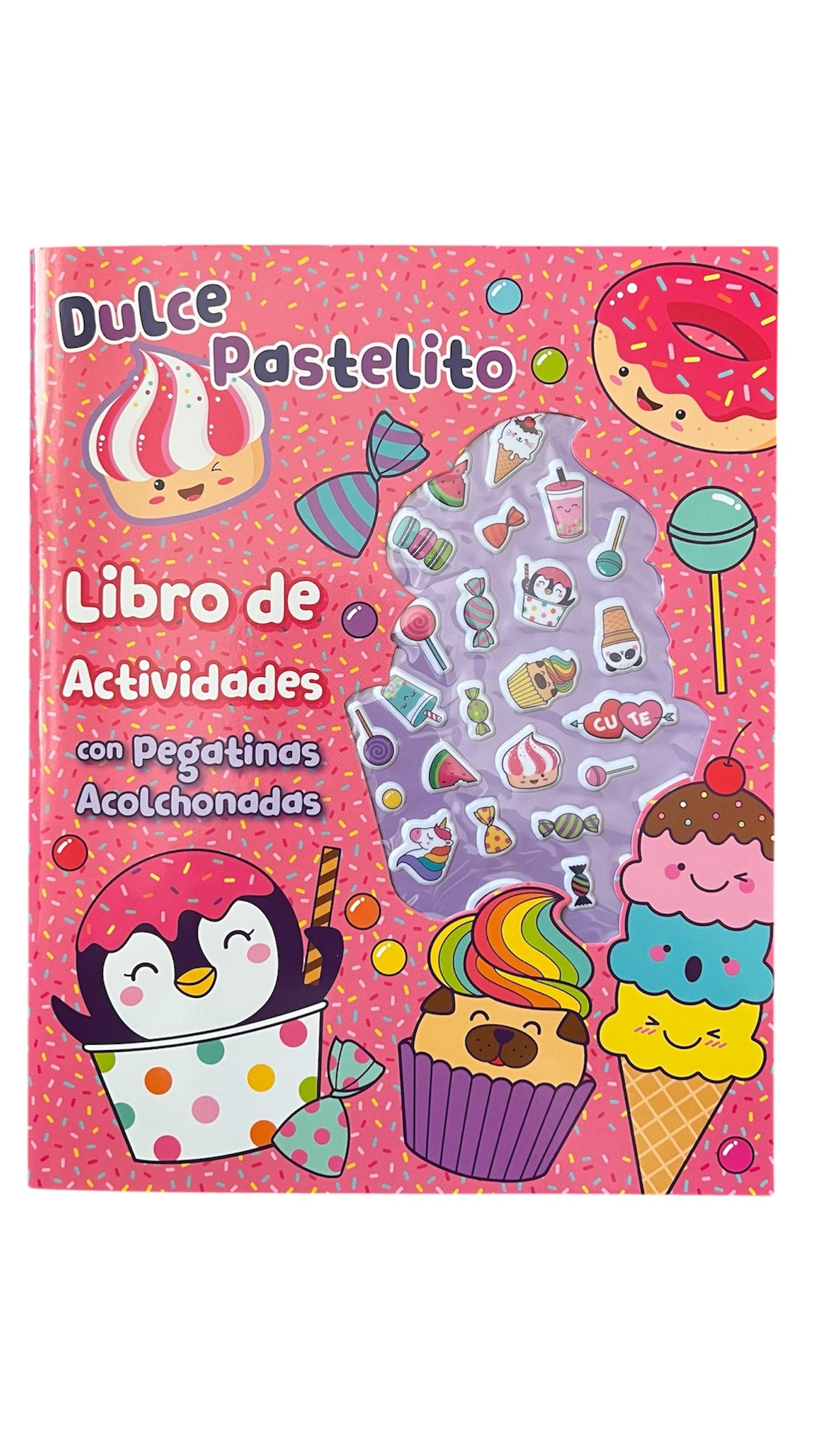 Libro De Actividades Con Pegatinas Acolchonadas - Dulce Pastelito