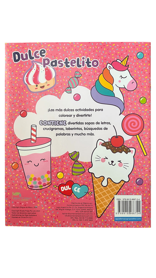 Libro De Actividades Con Pegatinas Acolchonadas - Dulce Pastelito