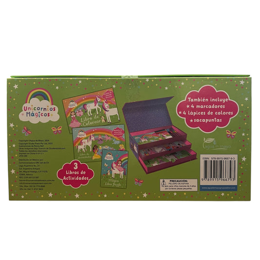 Caja y Libros De Actividades - Unicornios Mágicos