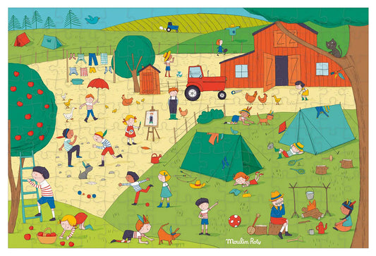 Puzzle Vacaciones en el campo 150 pzas Moulin Roty