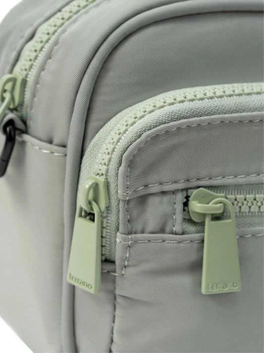 Bandolera Triple Cierre - Verde Claro