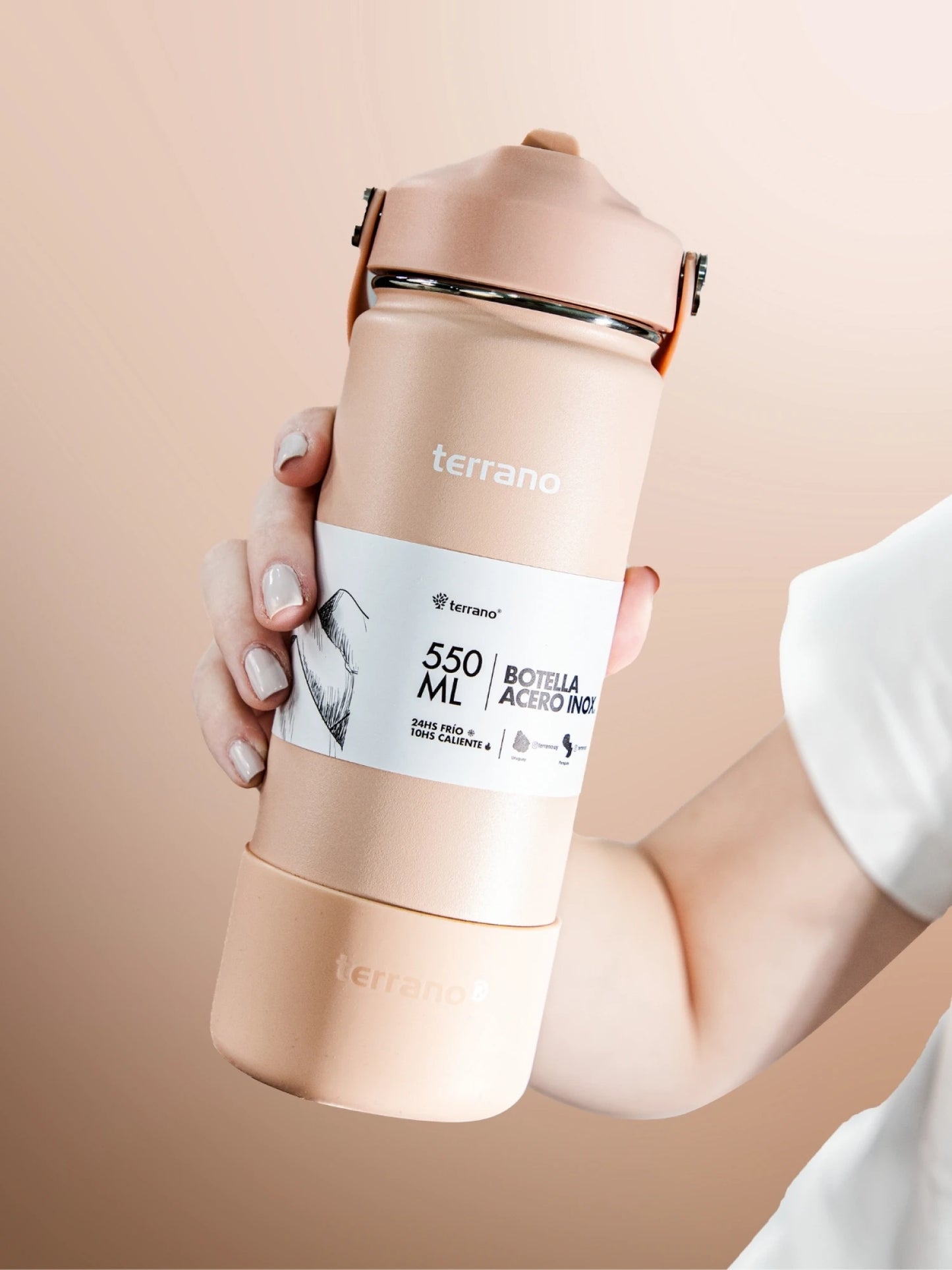 Botella Térmica Con Pico 550ml - Rosa