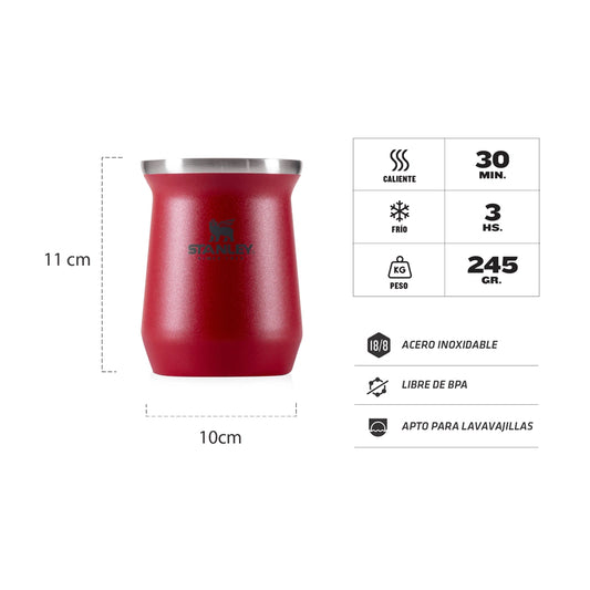 Mate Stanley Acero Inoxidable - Rojo