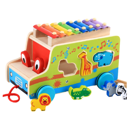 Ómnibus Xilofón de madera interactivo