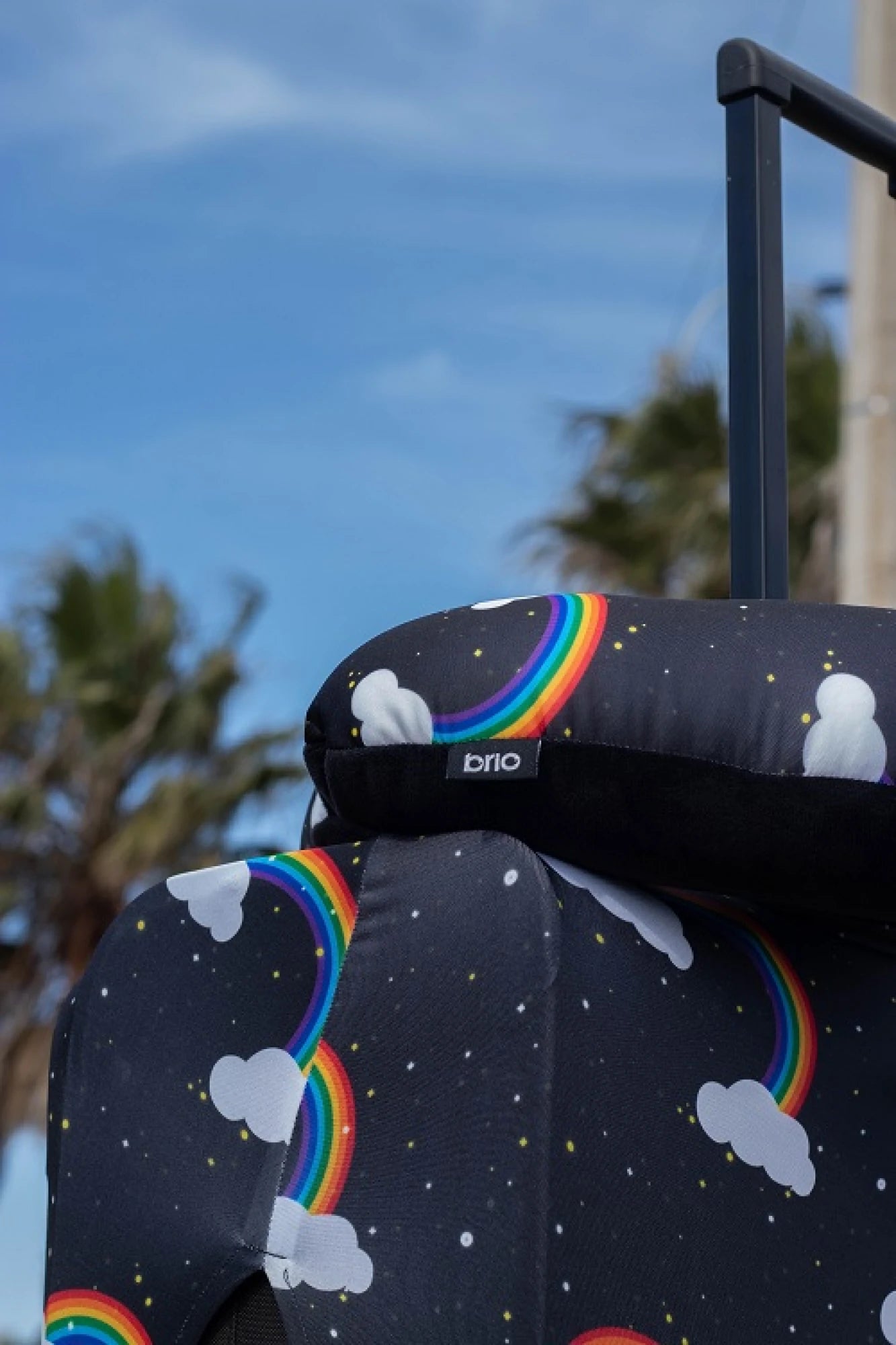 Funda Para Valija Mediana Arcoiris - Negra