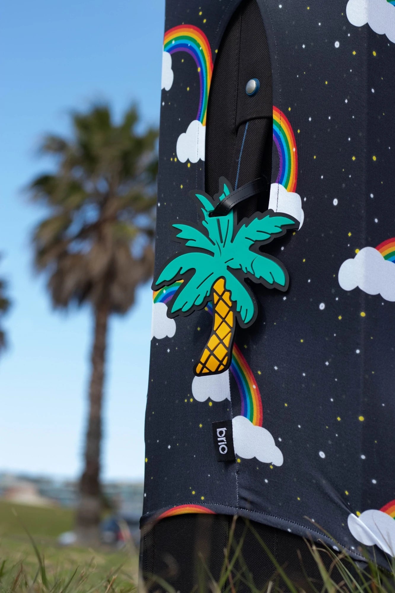 Funda Para Valija Mediana Arcoiris - Negra