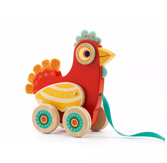 Juego de arrastre gallina Polka Djeco