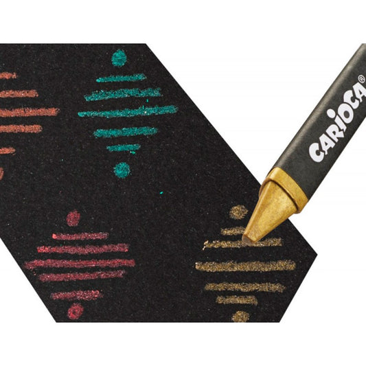 Crayolas de cera metalizados (x8) Carioca