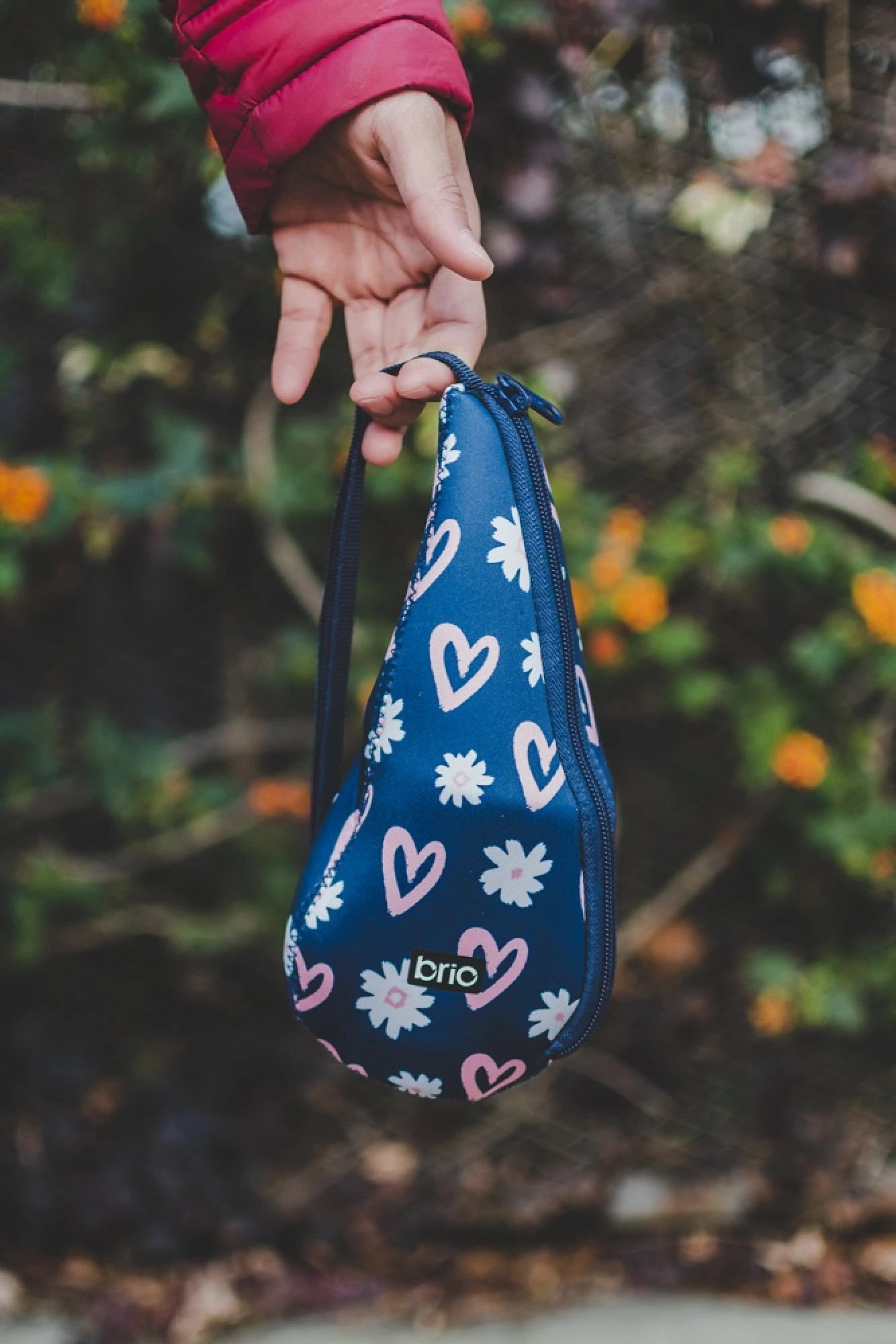 Funda Para Mate Neopreno Brio Azul Con Corazones