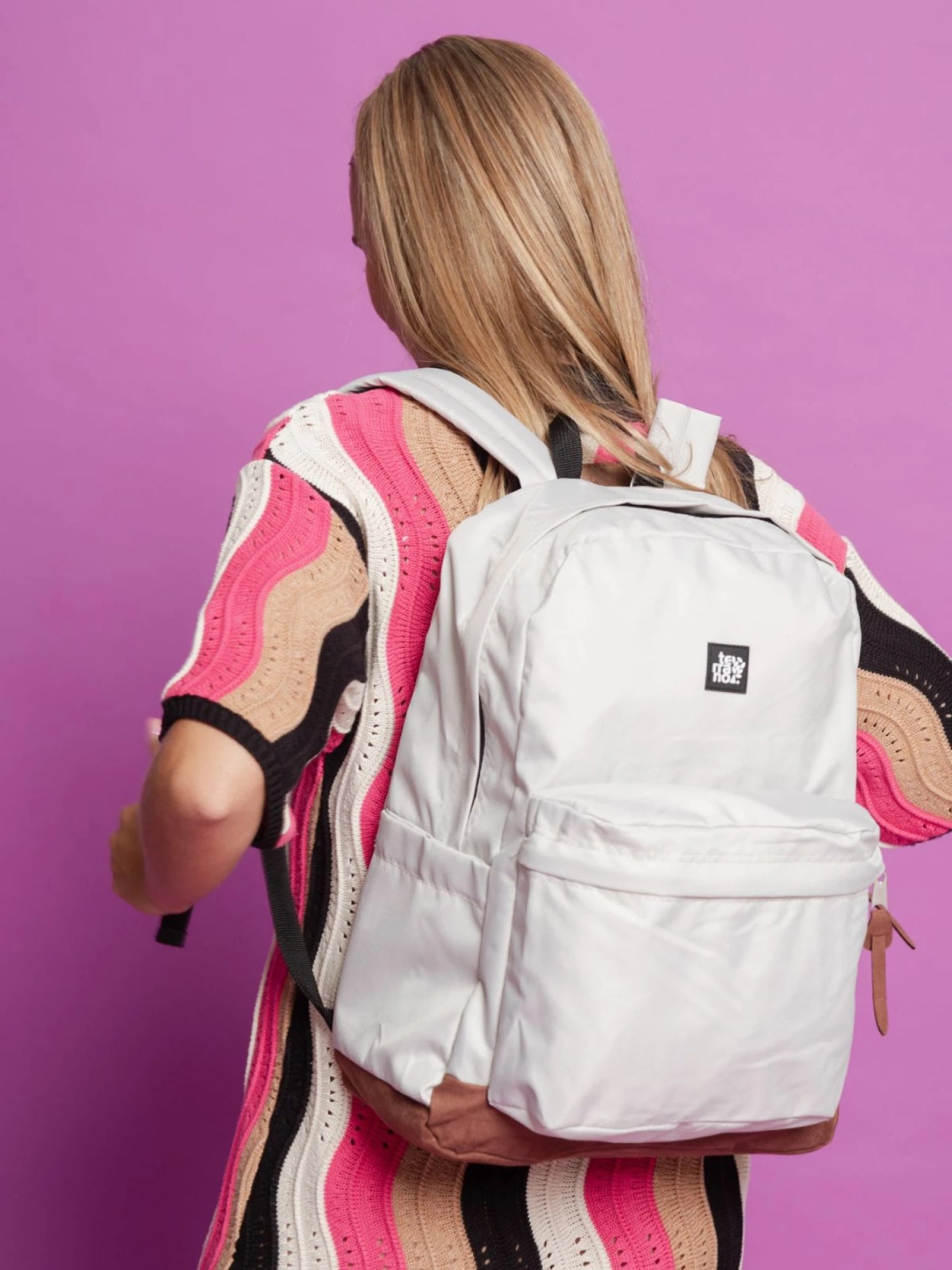 Mochila Clásica Combinada - Beige