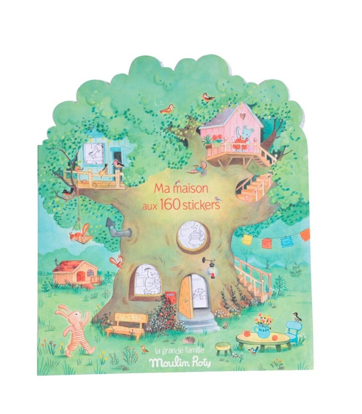 Libro para colorear con stickers La Gran Familia by Moulin Roty