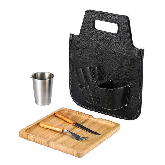 Set Parrilla Asador Outdoor Terrano - Negro