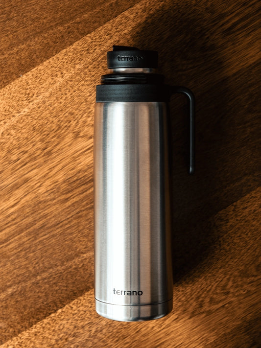 Termo 1Lt. Manija Rígida Premium - Acero