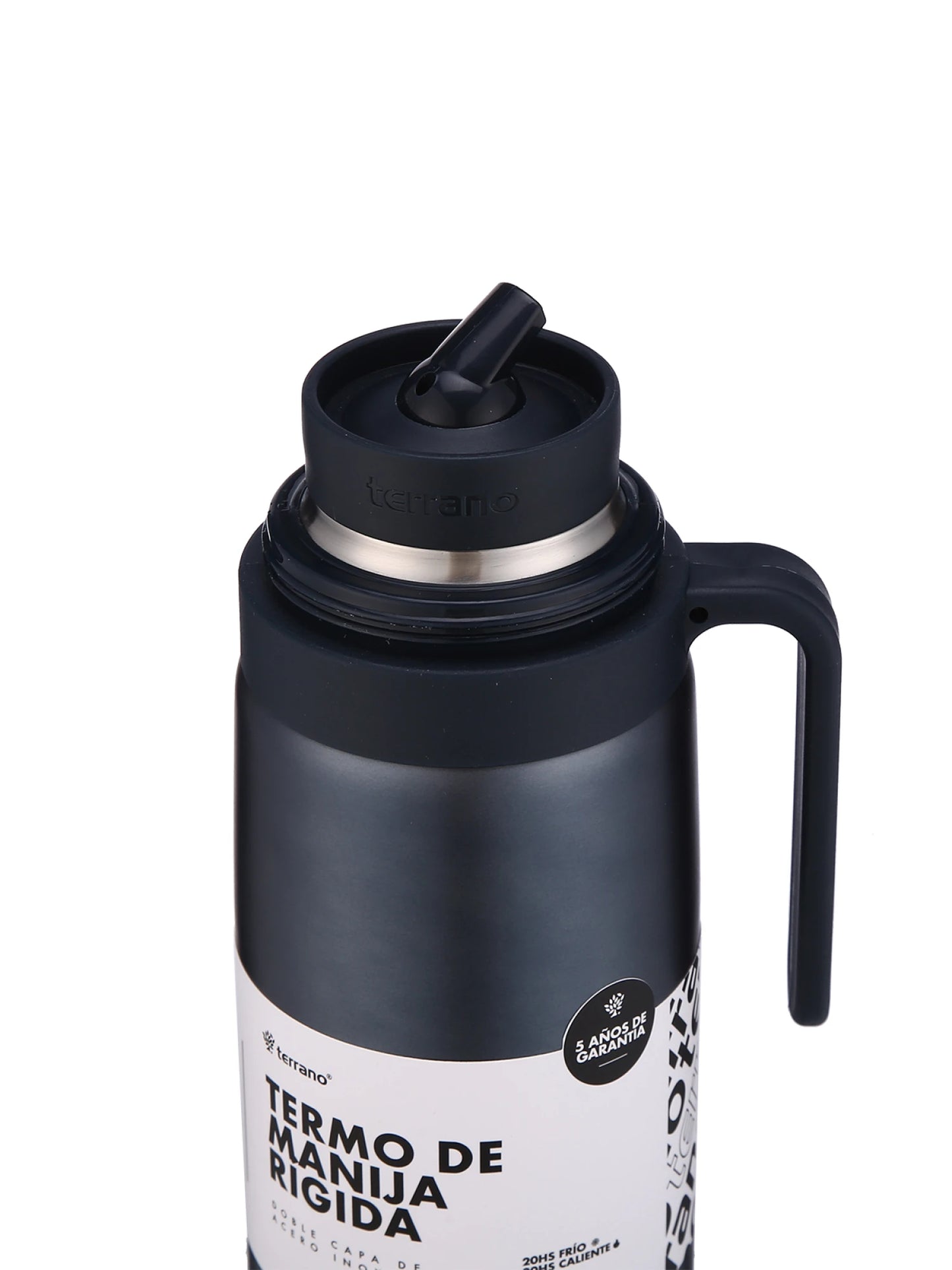 Termo 1Lt. Manija Rígida Premium - Azul Metalizado