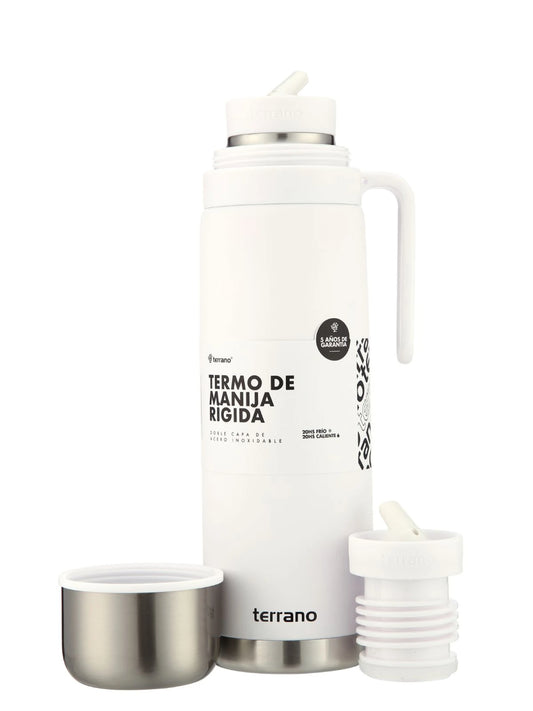 Termo 1Lt. Manija Rígida Premium - Blanco