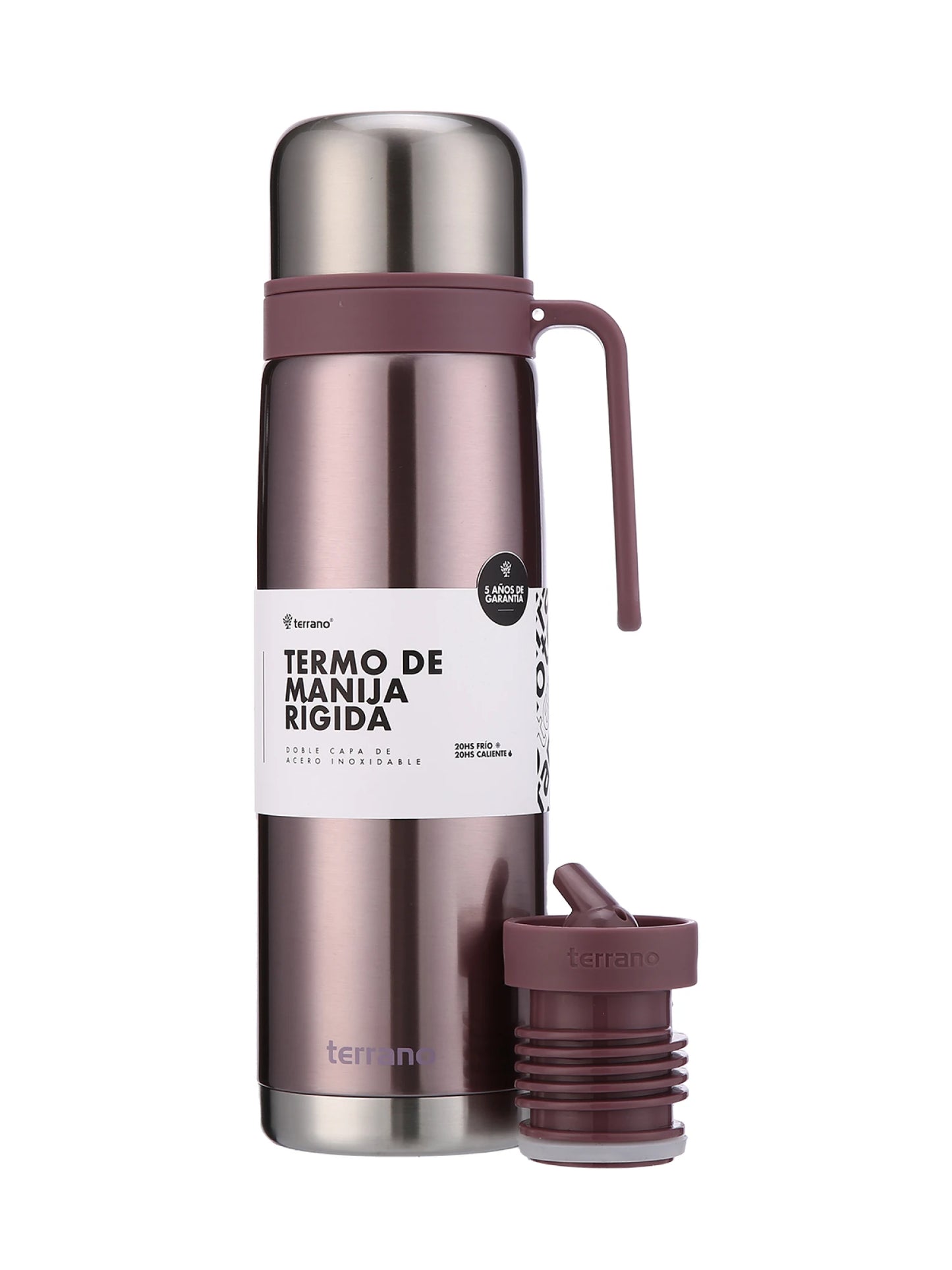 Termo 1Lt. Manija Rígida Premium - Lila Metalizado