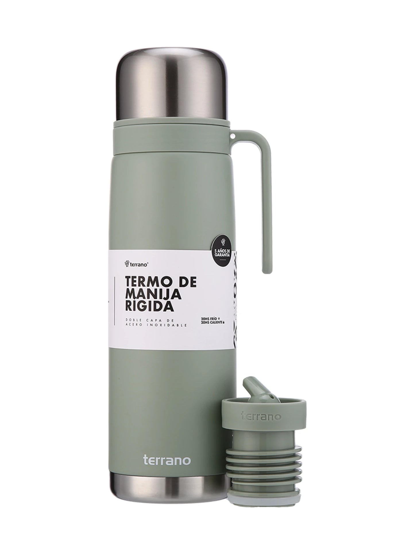 Termo 1Lt. Manija Rígida Premium - Oliva