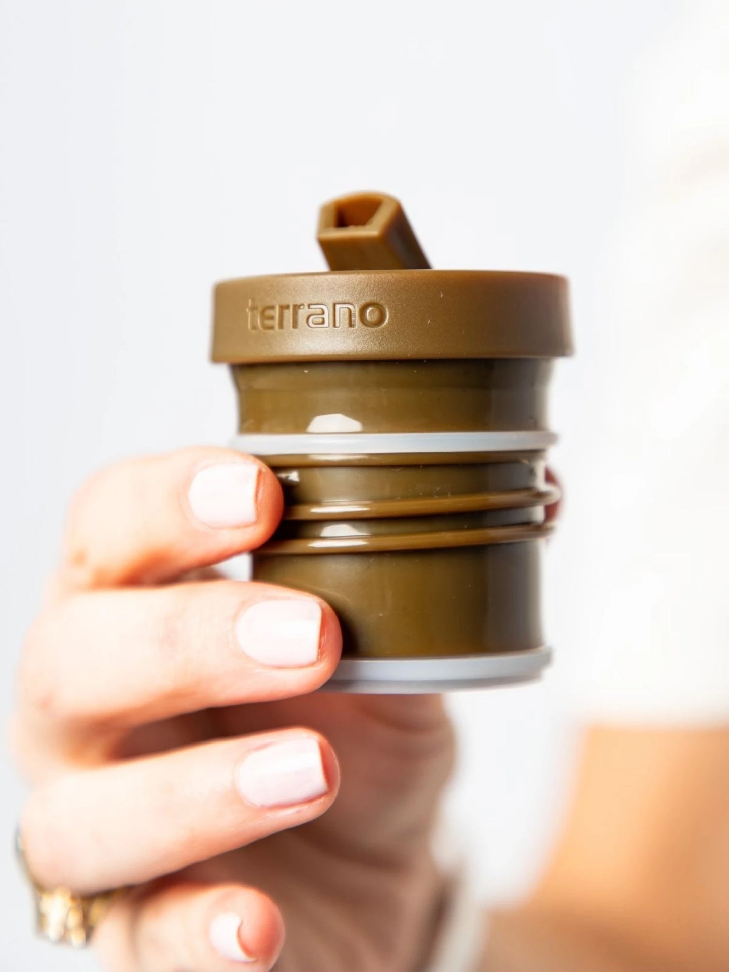 Termo Premium 1Lt. con Manija - Marrón Metalizado