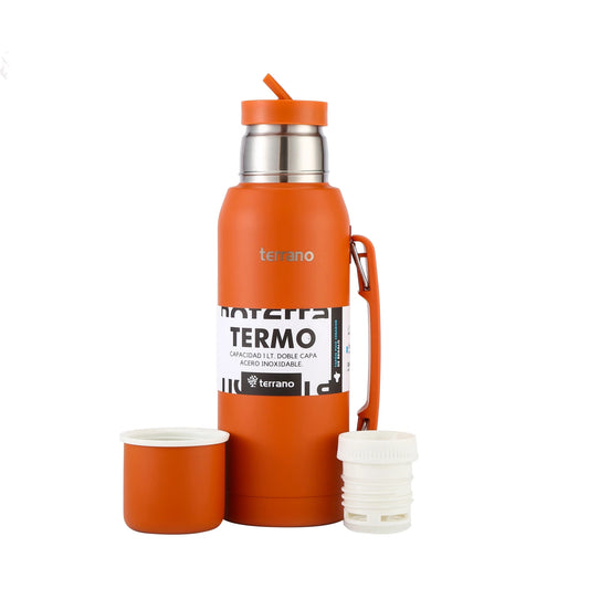Termo Premium 1Lt. con Manija - Terracota