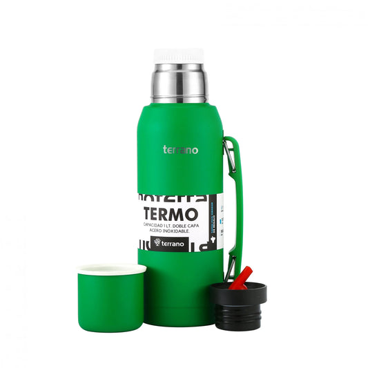 Termo Premium 1Lt. con Manija - Verde Brasil