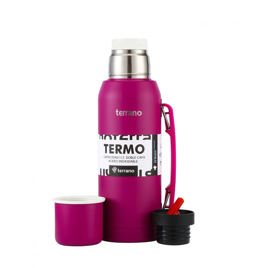 Termo Premium 1Lt. con Manija - Violeta