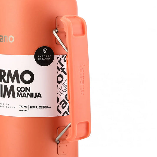 Termo Slim 750ml con Manija - Coral