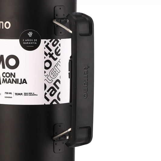 Termo Slim 750ml con Manija - Negro
