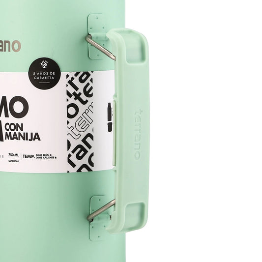 Termo Slim 750ml con Manija - Verde Agua