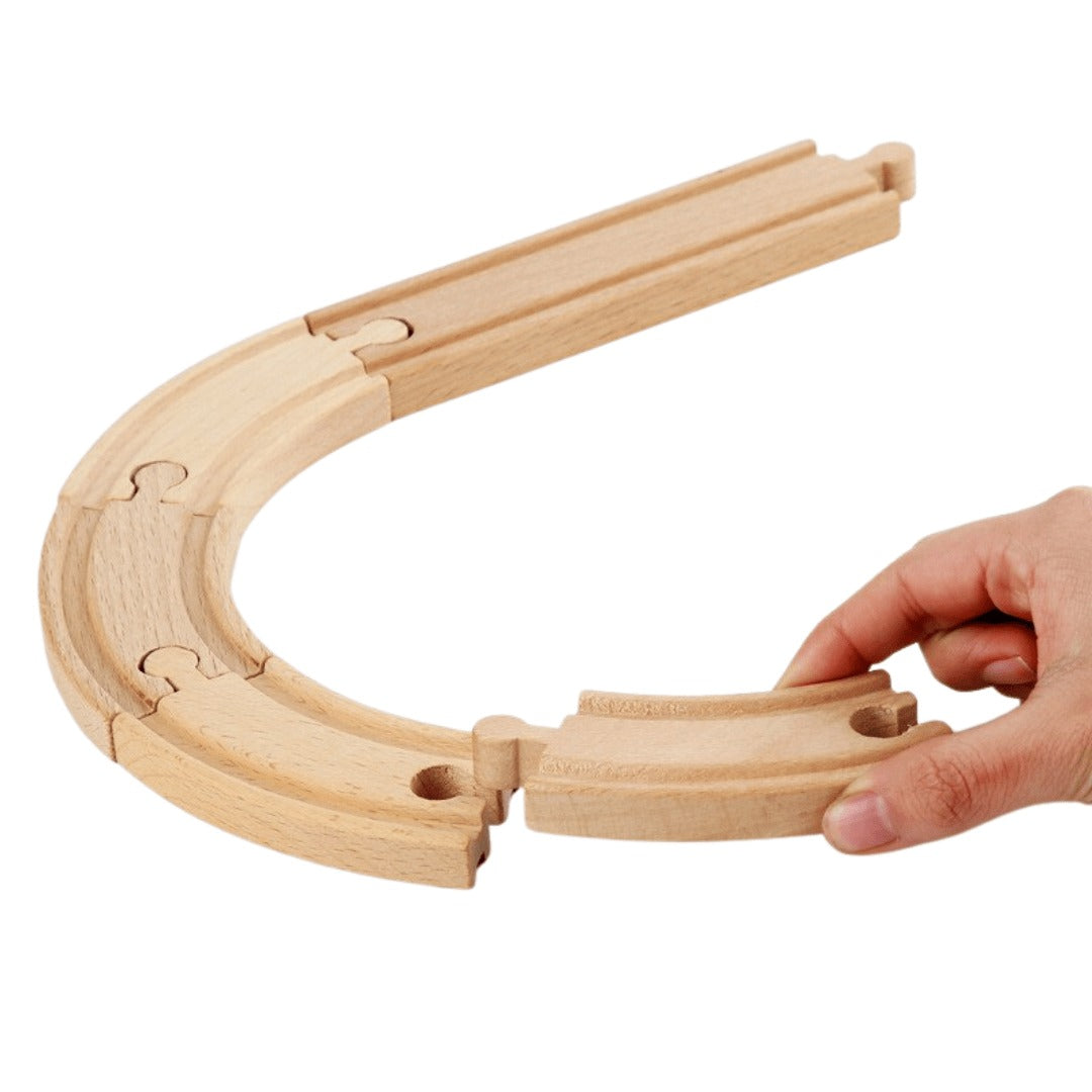 Pista con camión y granja en madera