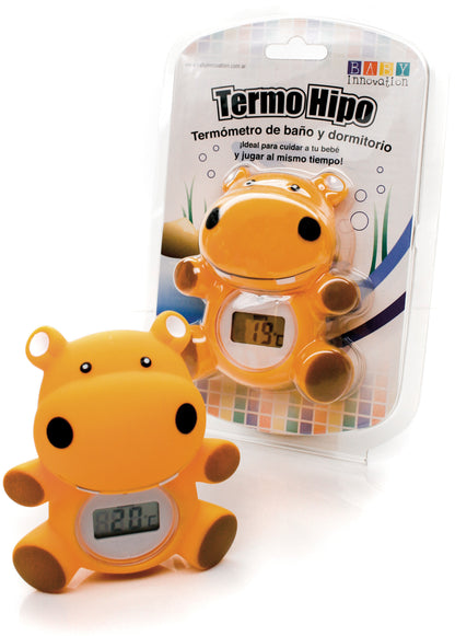 Termo Hipo - Termómetro de agua y ambiente en forma de hipopótamo