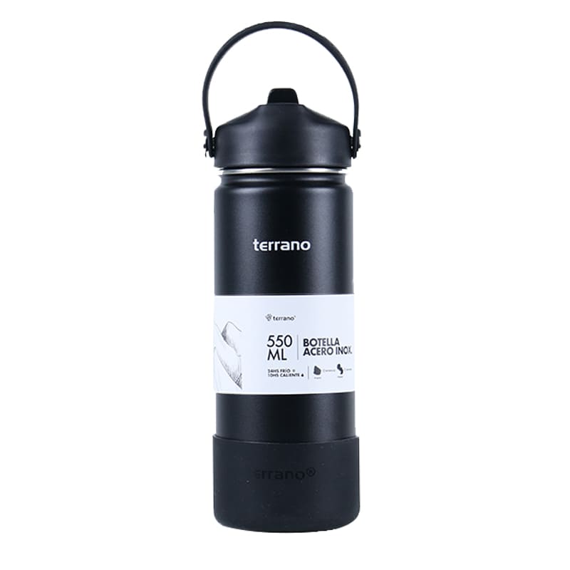 Botella Térmica Con Pico 550ml - Negro