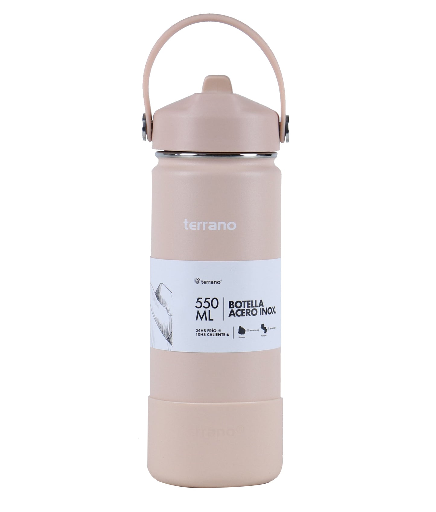 Botella Térmica Con Pico 550ml - Rosa