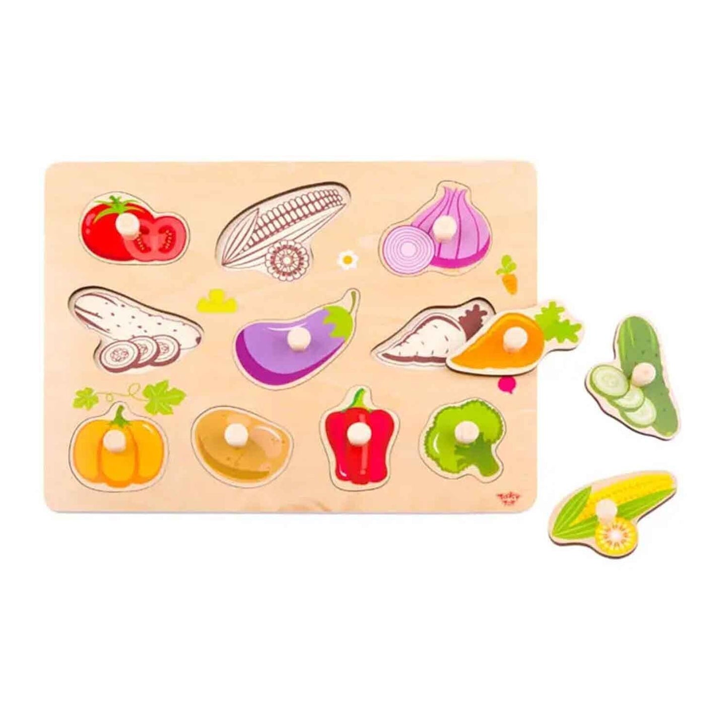 Puzzle encastre vegetales Tooky Toy