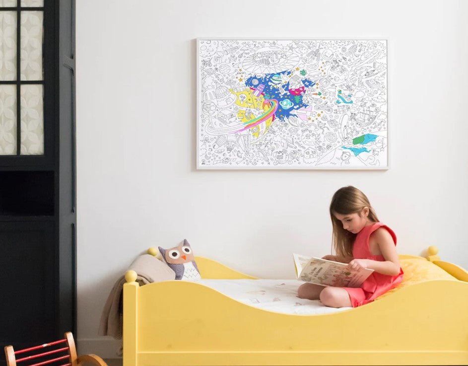 Poster gigante para colorear Dinos Omy