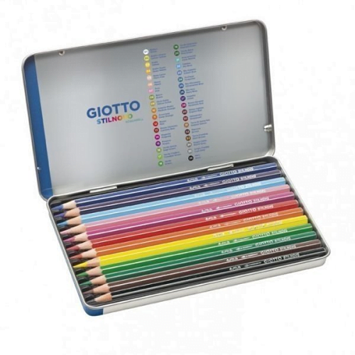 Lápices de colores en lata Supermina Giotto (12 colores)