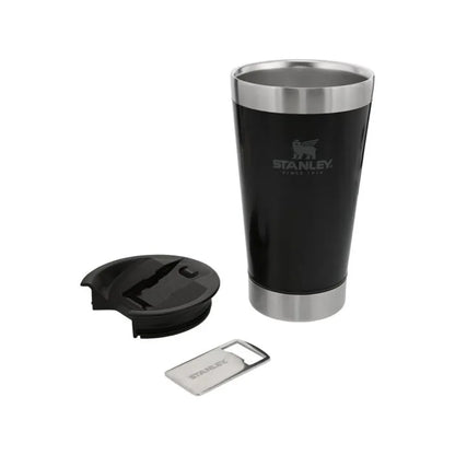 Vaso Cervecero Beer Pint Stanley Acero Inoxidable con Destapador - Negro