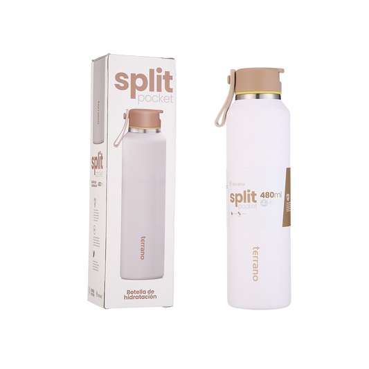 Botella Térmica Split Pocket 480ml - Blanco