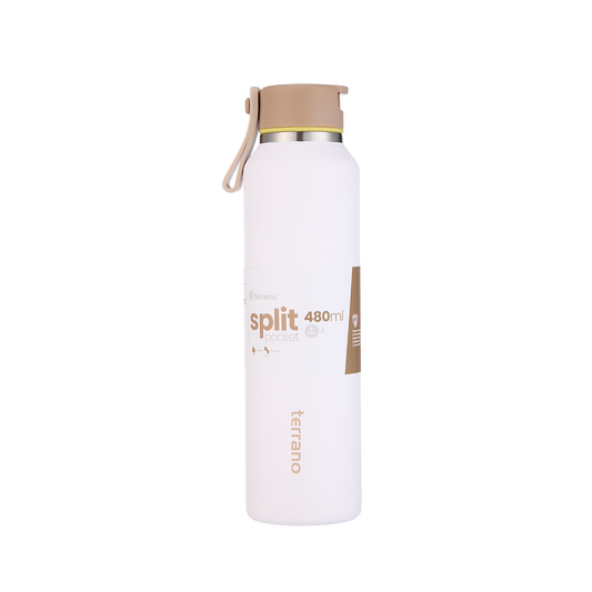 Botella Térmica Split Pocket 480ml - Blanco
