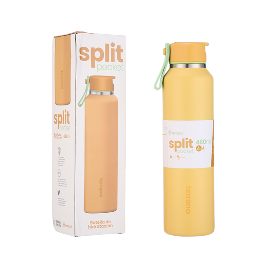 Botella Térmica Split Pocket 480ml - Mostaza
