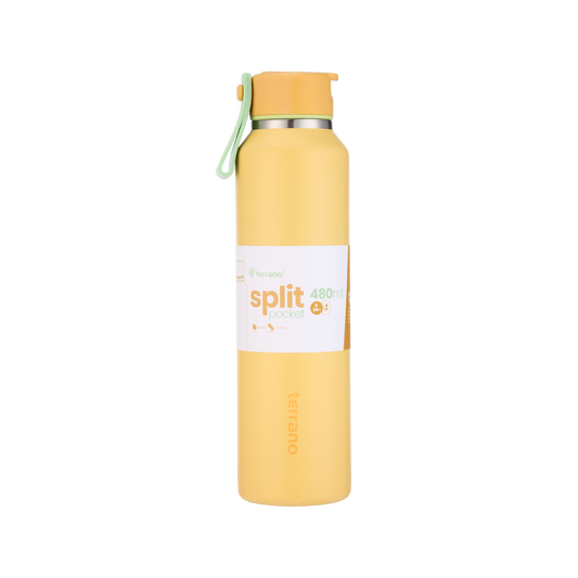 Botella Térmica Split Pocket 480ml - Mostaza