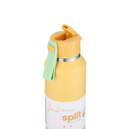 Botella Térmica Split Pocket 480ml - Mostaza