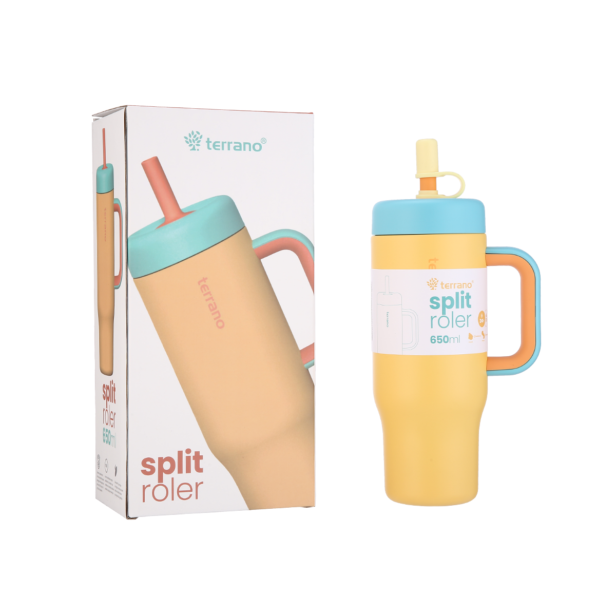 Vaso Split Roler 650ml - Mostaza