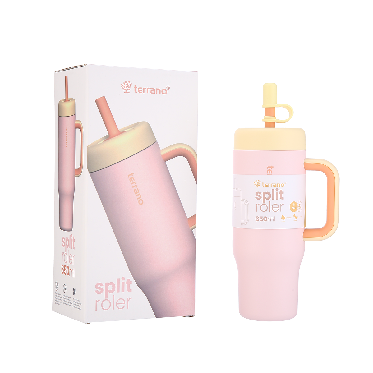 Vaso Split Roler 650ml - Rosado