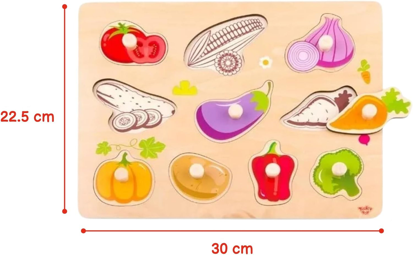 Puzzle encastre vegetales Tooky Toy