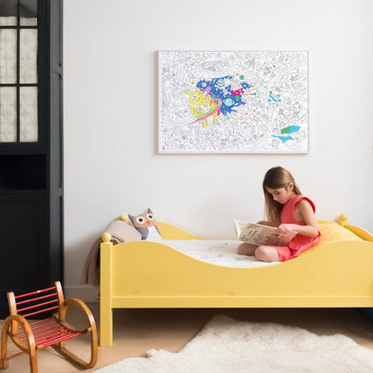 Poster gigante para colorear Cosmos Omy