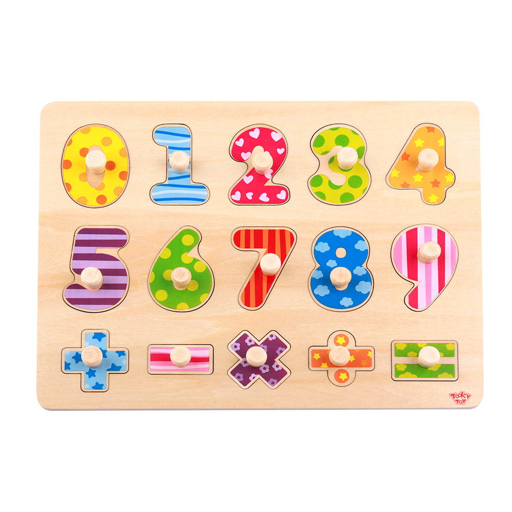 Puzzle madera encastre Números Tooky Toy