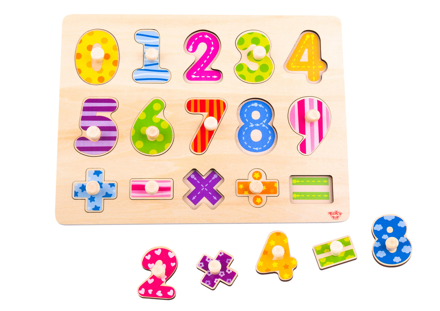 Puzzle madera encastre Números Tooky Toy