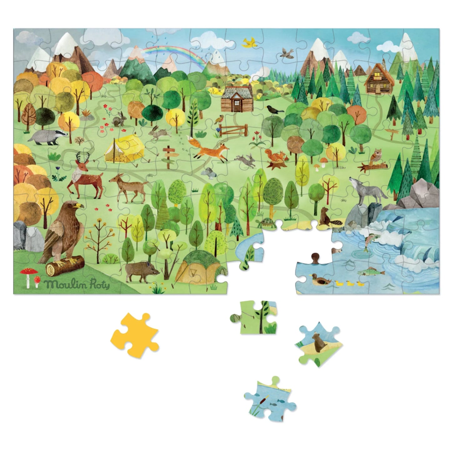 Puzzle Explorador del Bosque 96 pzas Moulin Roty